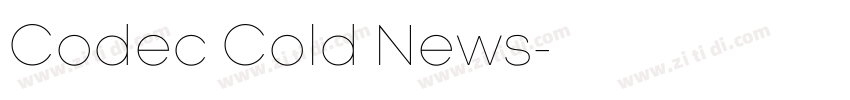 Codec Cold News字体转换